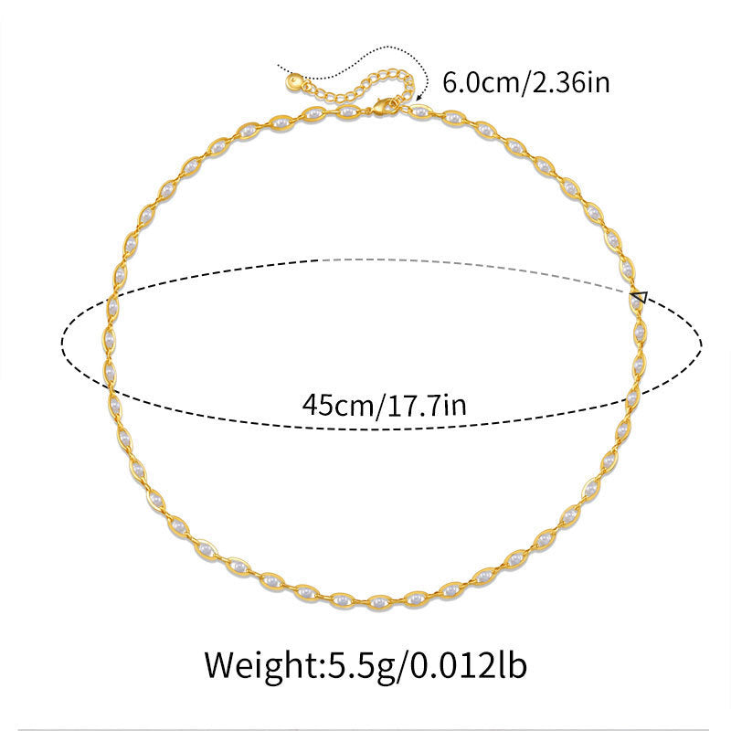 Color-preserving Retro High-grade Elegant Graceful French Necklace