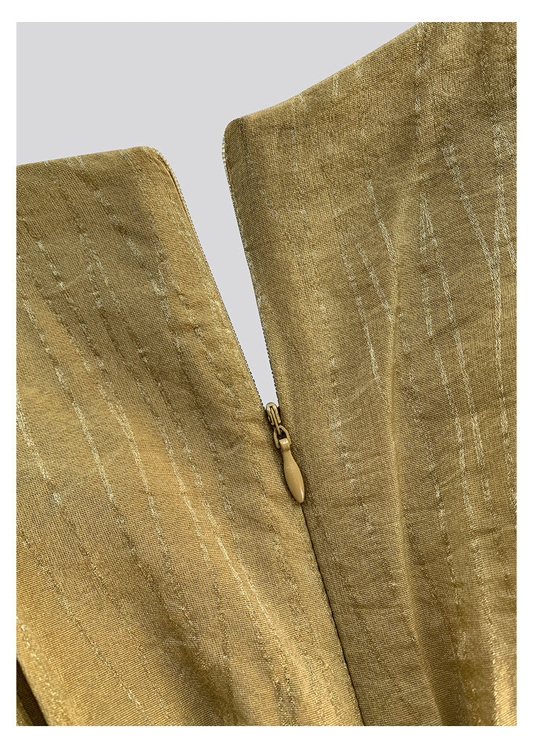 Women's Light Luxury Waist Waist V Neck Dress