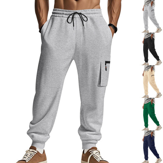 Men's Sports Multi-pocket Zipper Trousers