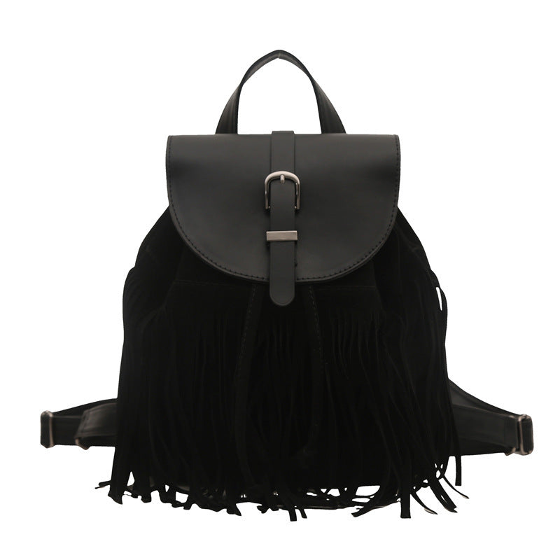 Retro Bohemian Style Tassel Backpack Bag For Women