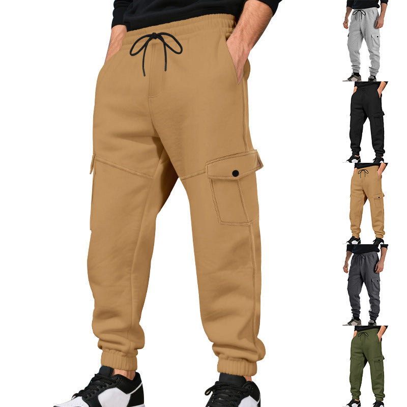 Loose Multi-pocket Ankle Banded Working Pants Men