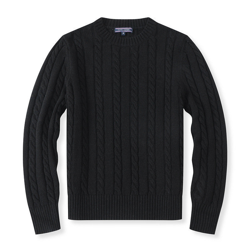 Men's Sports Round Neck Pullover Fashionable Knitted Casual Sweater