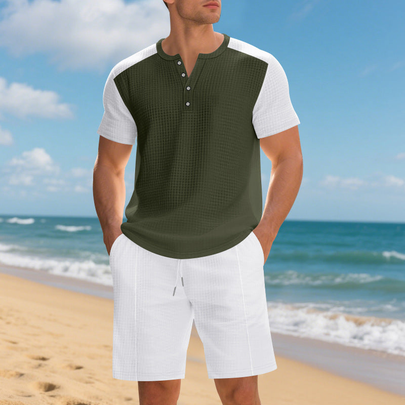 Plus Size American Short Sleeve Suit